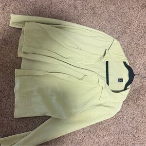 SHEIN Green Button Up